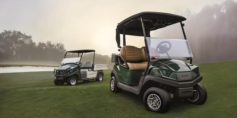 Club Car golf cart with premium Morfriend windshield