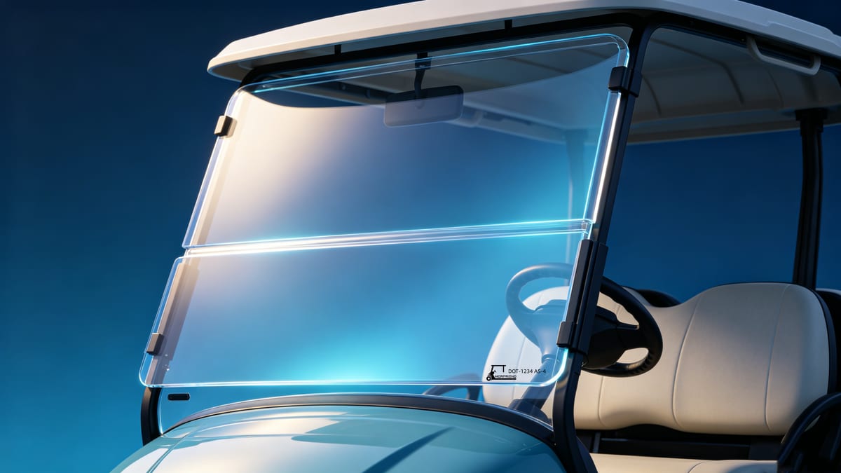 Premium golf cart windshields