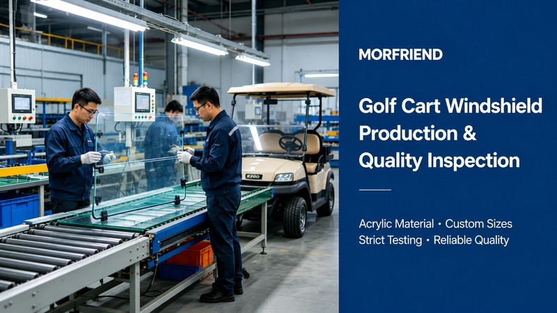 MORFRIEND Golf Cart Windshield Production and Quality Inspection