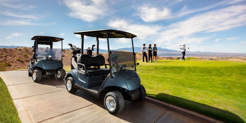 YAMAHA golf cart with Morfriend windshield